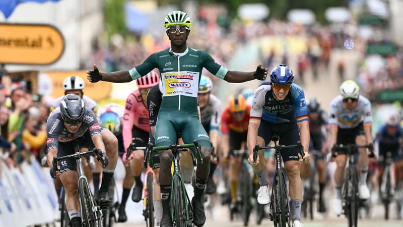 Biniam Girmay lors de la 8e étape du Tour de France, le 6 juillet 2024.