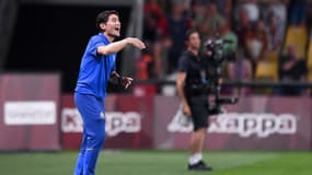 Marcelino sur le banc de l'OM face à Metz en août 2023.