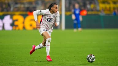 Ethan Mbappé lors du match Dortmund-Lille (1-1, Ligue des champions), le 4 mars 2025