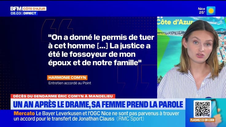Le journal de 8h du mardi 26 août 2025 - Décès du gendarme Éric Comyn à Mandelieu : un an après le drame, sa femme prend la parole