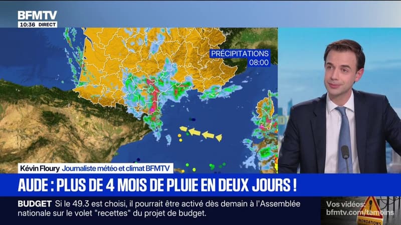 Inondations dans l'Aude: plus de quatre mois de pluie sont tombés en 48h
