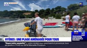 Hyères: une plage aménagée pour les personnes en situation de handicap