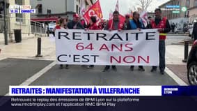 Retraites : environ 200 personnes ce mardi ont manifesté à Villefranche-sur-Saône