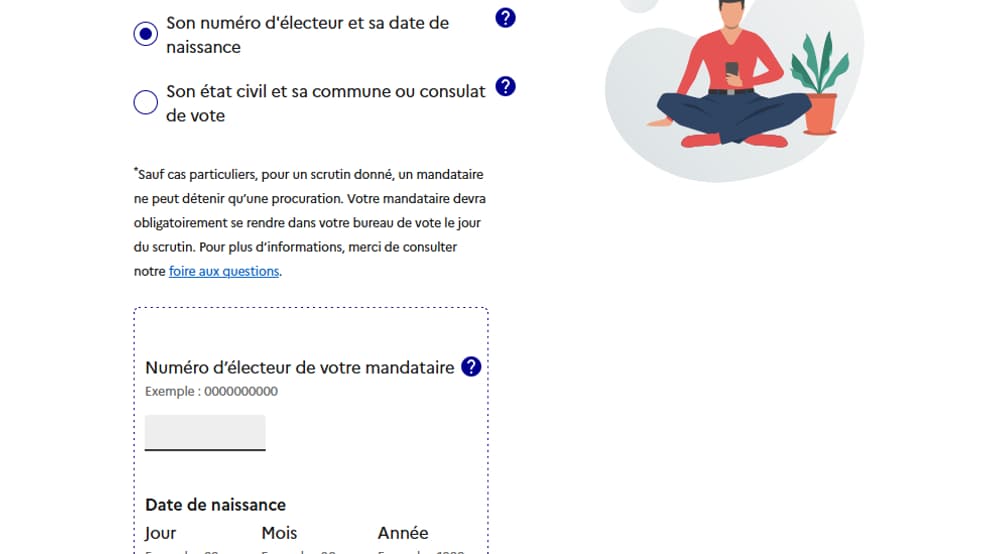 Les étapes de la procuration en ligne