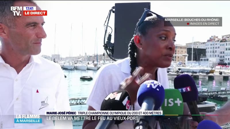 Marie-José Pérec attend la flamme à Marseille avec impatience: 