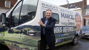 Jean-François Mancel, le candidat UMP et député sortant de la 2e circonscription de l'Oise, durant la campagne. Les électeurs socialistes voteront-ils pour lui dimanche 24 mars lors du second tour qui le verra affronter la candidate du FN.