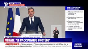 Olivier Véran annonce l'ouverture d'une 3e dose de vaccin pour les plus de 18 ans et dès 5 mois après la dernière injection