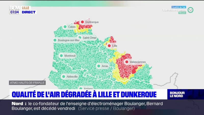 Nord: mauvaise qualité de l'air annoncée ce mardi