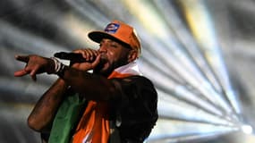 Le rappeur français Booba en concert à Abidjan, le 30 avril 2023 en Côte d'Ivoire