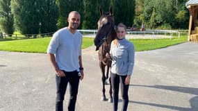Tony Parker aux côtés de Coralie Pacaut et Zelda