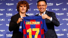 Antoine Griezmann et Josep Maria Bartomeu