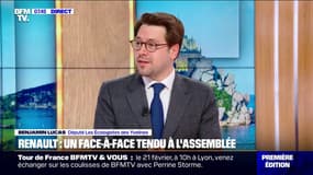  "C'est mon devoir de parlementaire de demander des comptes":  Benjamin Lucas (député "Écologiste et social") a interpellé le directeur général du groupe Renault sur sa rémunération