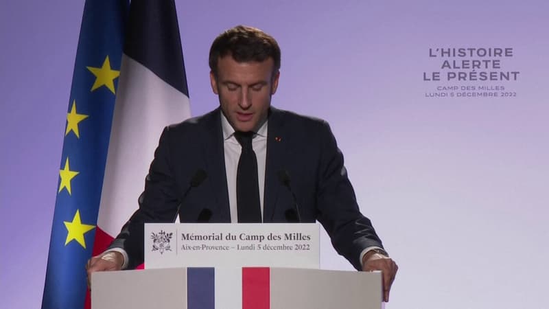 Emmanuel Macron au mémorial du Camp des Milles: 