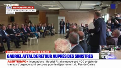 Inondations dans le Pas-de-Calais: Gabriel Attal de retour auprès des sinistrés