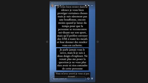 Le message de la compagne de Benoît Paire sur Instagram.