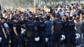 Entrée des migrants en Macédoine via la Grèce le 4 septembre 2015
