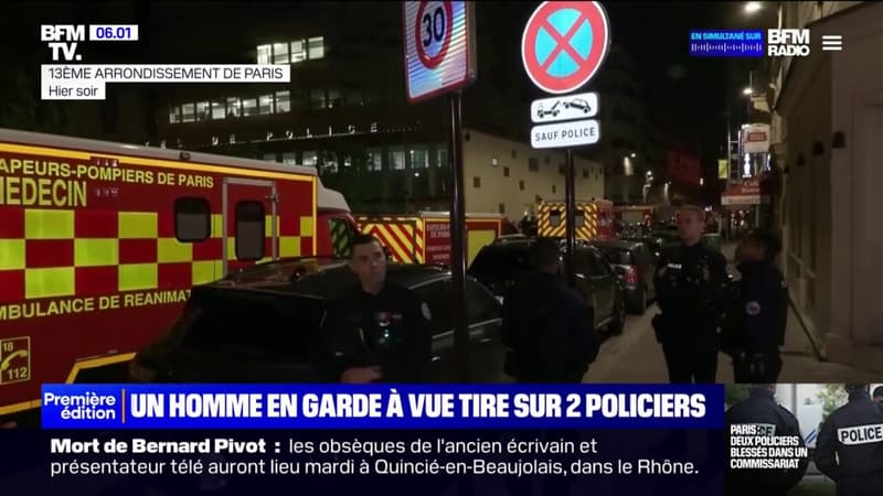 Regarder la vidéo Paris: un homme en garde à vue tire sur deux policiers après s'être emparé de l'arme de service d'un des fonctionnaires 