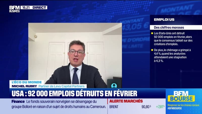 USA : 92 000  emplois détruits en février