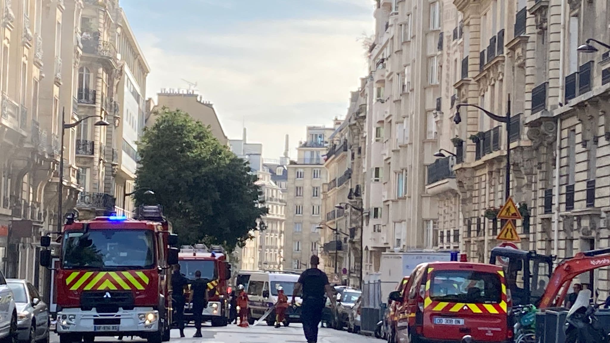 Les pompiers sont sur place. 