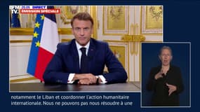 Emmanuel Macron: "Les conditions d'une paix durable sont connues: des garanties pour la sécurité d'Israël et un État pour les Palestiniens"