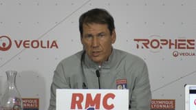 Rudi Garcia en conférence de presse au Groupama Stadium, le 18 juillet 2020