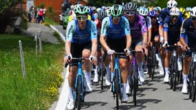 Callum Scotson et Felix Gall sur le Tour de Suisse, le 16 juin 2025