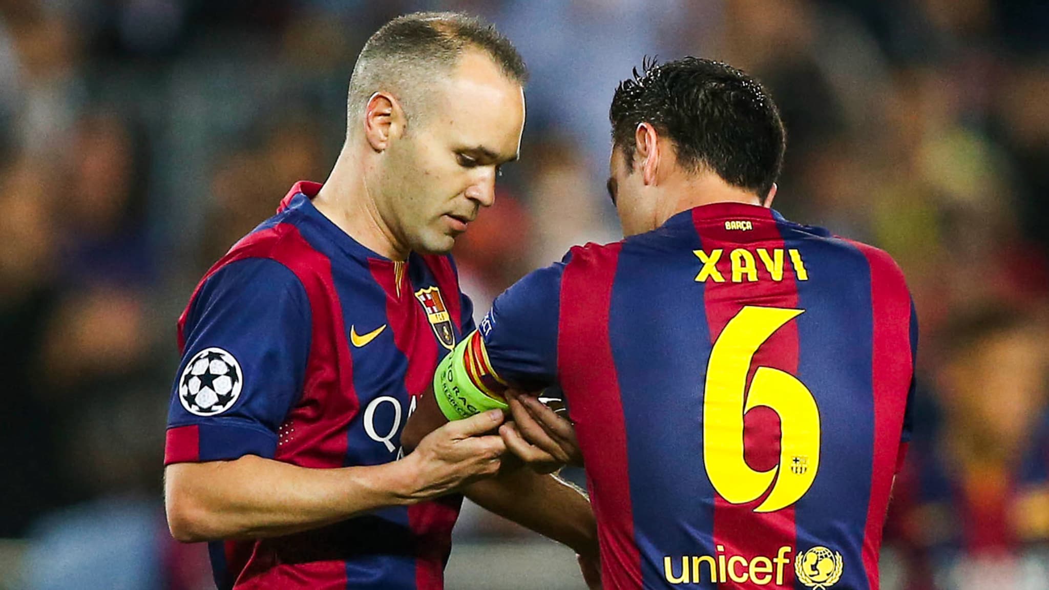 Andres Iniesta et Xavi à Barcelone en mai 2015 Andres Iniesta et Xavi à Barcelone en mai 2015
