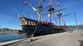 L’Étoile du Roy est amarré au port jusqu’à la fin de la semaine à La Seyne-sur-Mer.