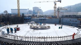 Un réacteur EPR en construction à Taishan en Chine, chantier sur lequel sont associés EDF, Areva et CGNPC.