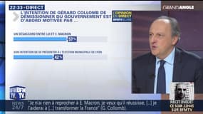 Pour 57% des Français, le départ de Gérard Collomb est lié à un désaccord avec Emmanuel Macron