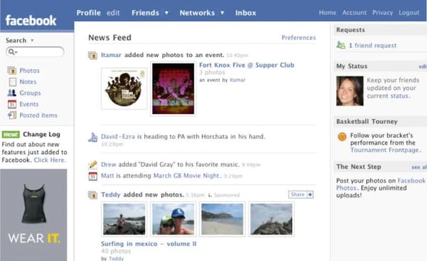 Facebook en 2007 