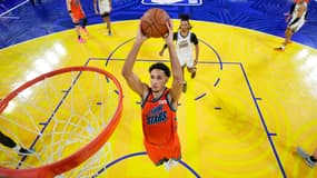 Zaccharie Risacher lors du "NBA Rising Stars Game", le 14/02/2025