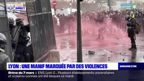 Grève du 7 mars: des dégradations commises par les black blocs à Lyon