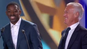 Ousmane Dembélé et Didier Deschamps aux Trophées UNFP, le 11 mai 2025 à Paris