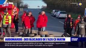 Réforme des retraites: l'A26 bloquée ce matin par une soixantaine de représentants CGT