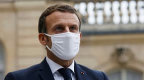 Le président Emmanuel Macron, le é8 octobre 2020 à l'Elysée, à Paris