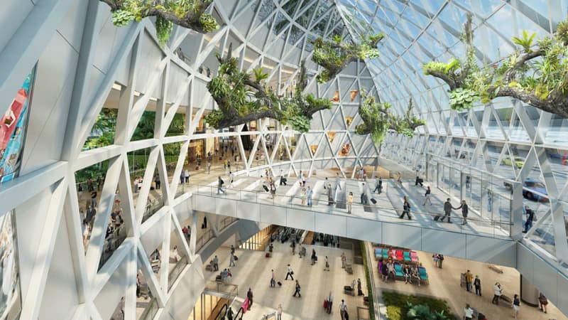 Désigné meilleur aéroport du monde depuis 5 ans, le Changi de Singapour va accueillir une forêt tropicale d'ici 2018.