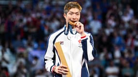 L'escrimeur hongkongais Cheung Ka Long aux JO de Paris, le 29 juillet 2024