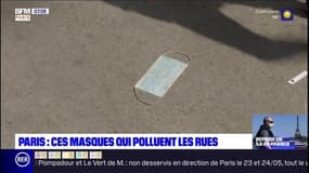 À Paris, de plus en plus de masques et gants chirurgicaux sont jetés par terre et non dans les poubelles