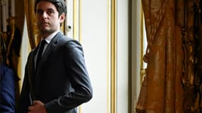 Le Premier ministre Gabriel Attal à l'hôtel Matignon, le 1er février 2024 à Paris