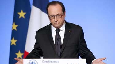 François Hollande jeudi lors de la troisième Conférence environnementale organisée pour la première fois à l'Elysée.