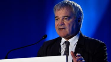 Le député LaREM Richard Lioger lors d'un meeting pour les municipales à Metz, le 18 février 2020