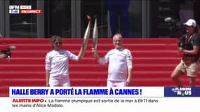 JO 2024: l'actrice américaine Halle Berry a porté la flamme olympique à Cannes