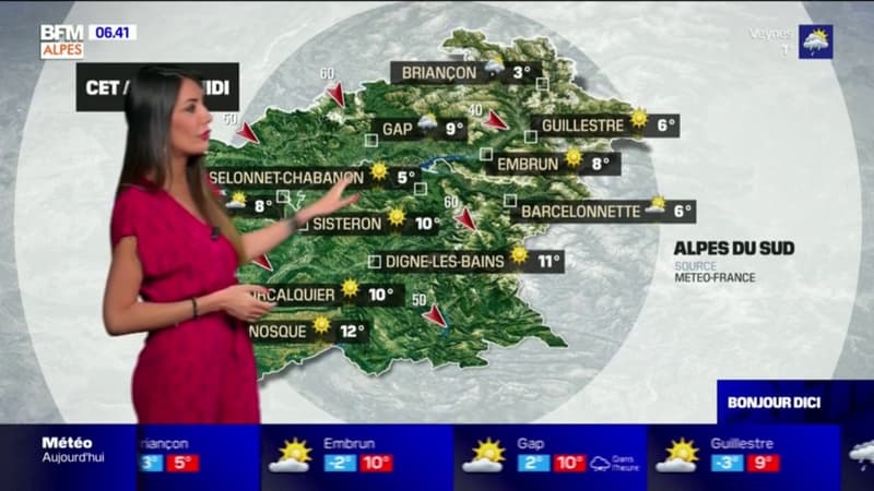 Météo: du soleil dans le sud de la région, 12 degrés à Manosque ce lundi après-midi