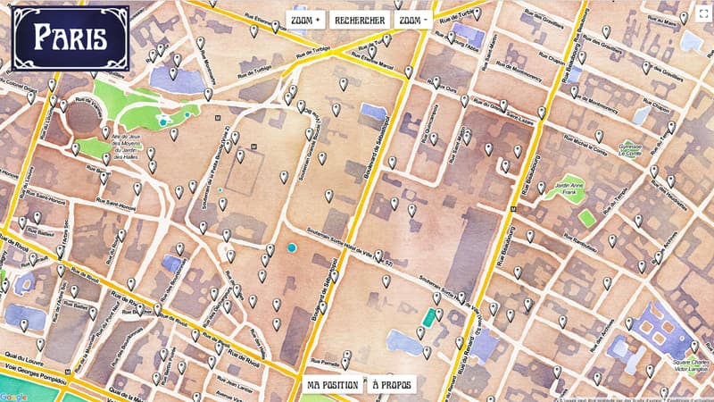 Paristique, une carte qui raconte les rues de la capitale