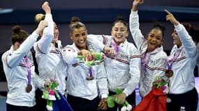 Les Françaises 3es aux Mondiaux de gym par équipe, le 04/10/2023