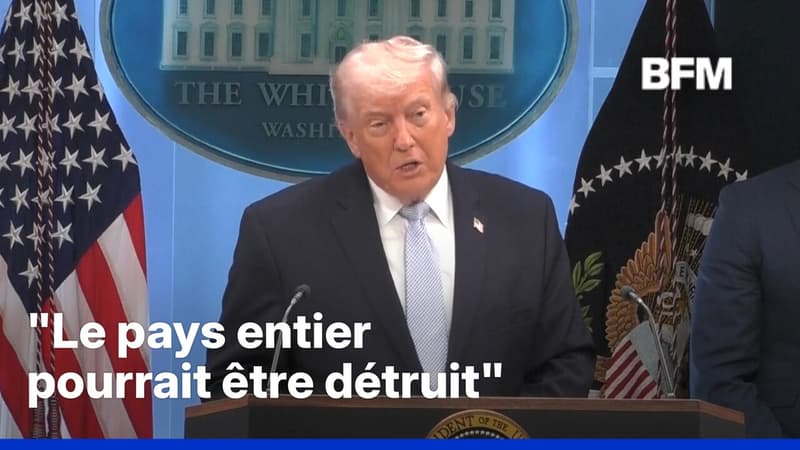 Donald Trump estime que l'Iran "peut tomber en une nuit", "peut-être que ce sera demain"