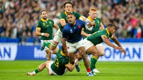 Peato Mauvaka lors du quart de finale de la Coupe du monde entre la France et l'Afrique du Sud (28-29), le 15 octobre 2023