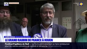 Rouen: visite du Grand-rabbin de France, après l'attaque contre la synagogue