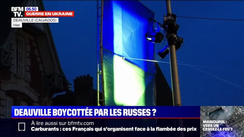 Les autorités russes appellent à boycotter Deauville après la projection d'un drapeau ukrainien sur une villa appartenant à la Russie